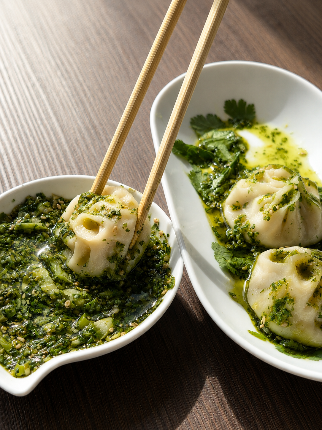Try This Halal Soup Dumpling with Green Chilli Oil!