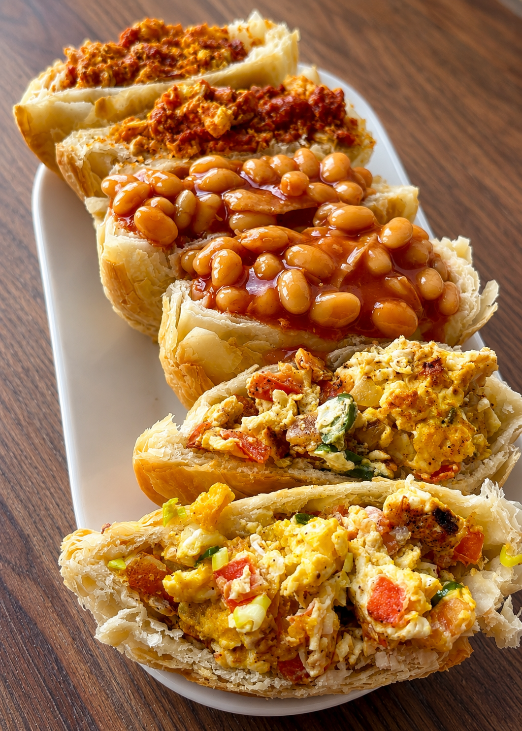 Three International Breakfasts with Pocket Paratha