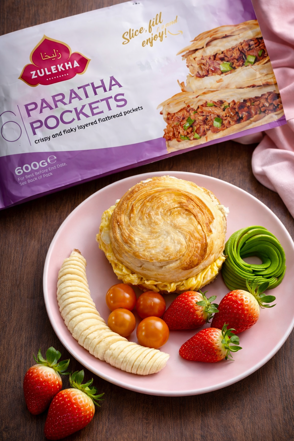 Quick Crispy Breakfast With Pocket Paratha