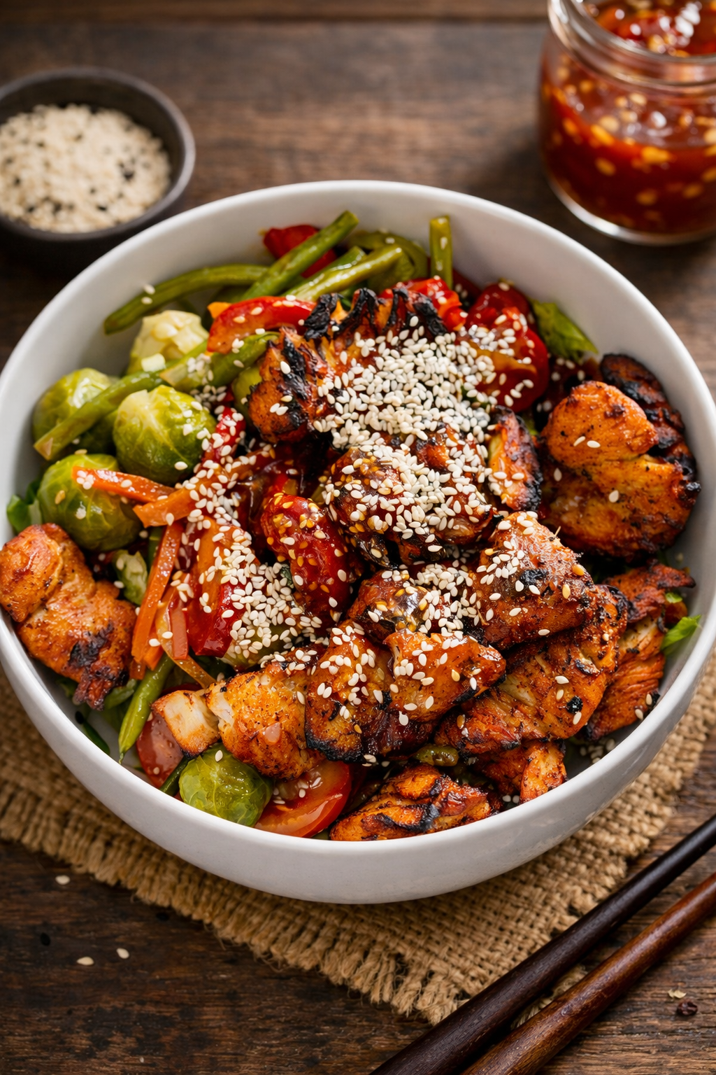 Easy High-Protein Grilled Chicken Tikka Salad