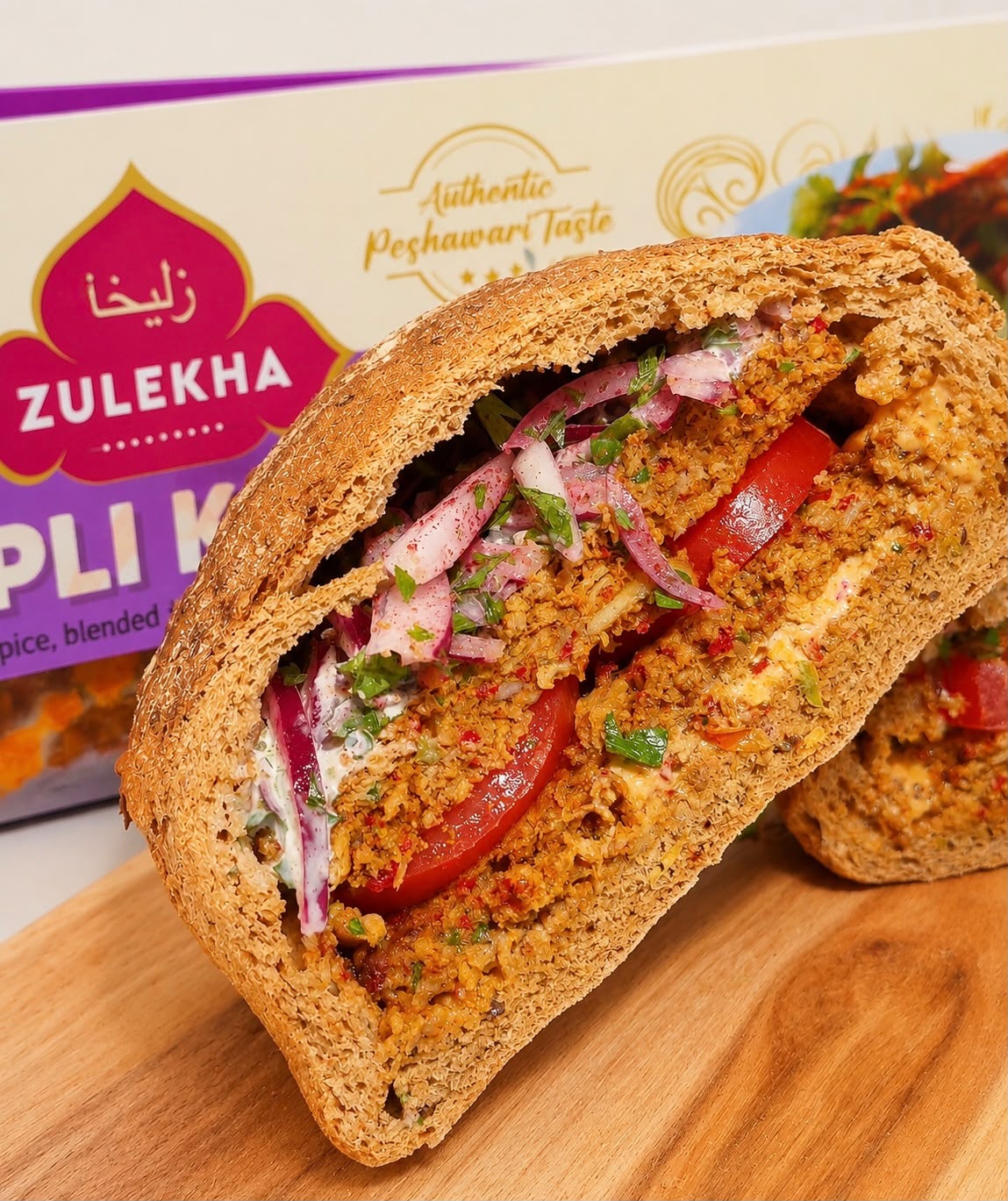 Chapli Kebab Stuffed Bread Bowl
