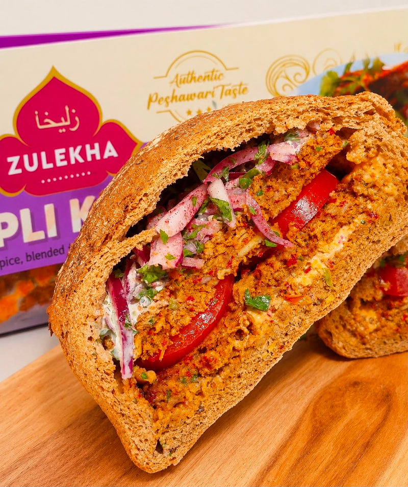 Chapli Kebab Stuffed Bread Bowl