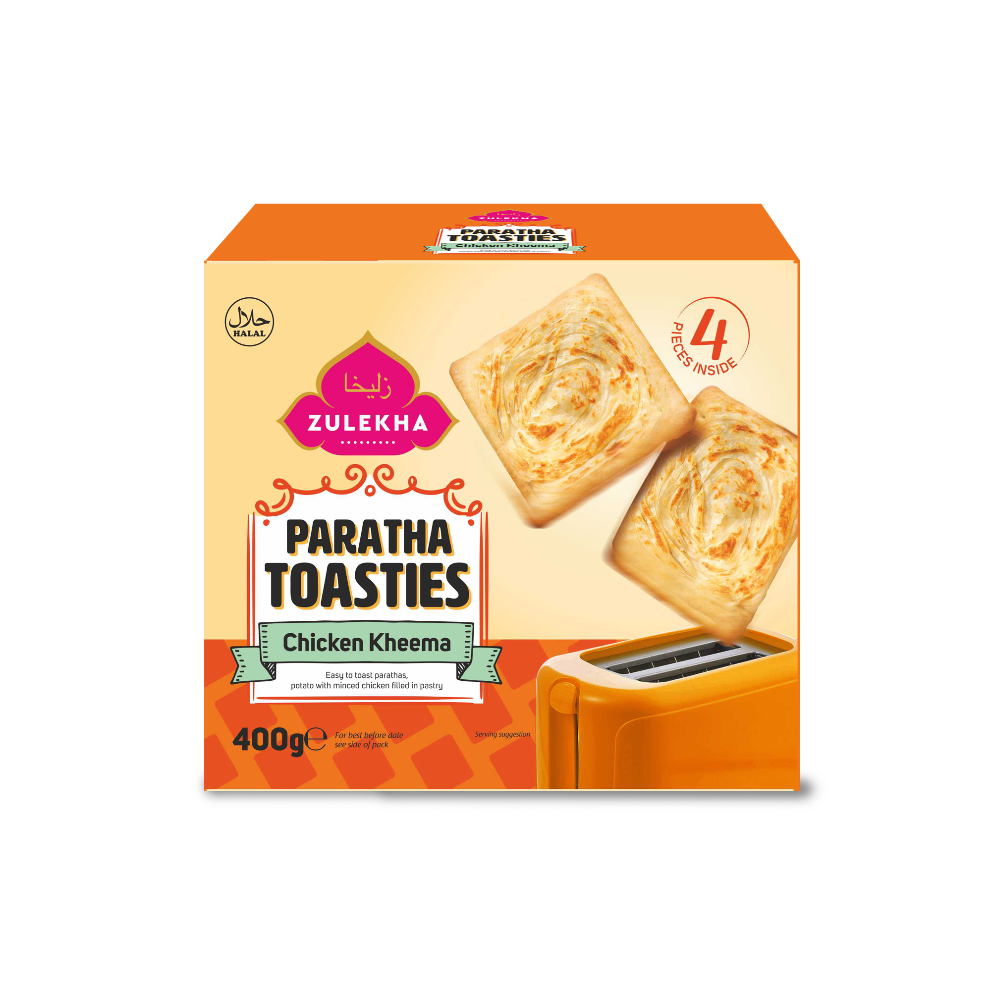 Chicken Paratha Toasties