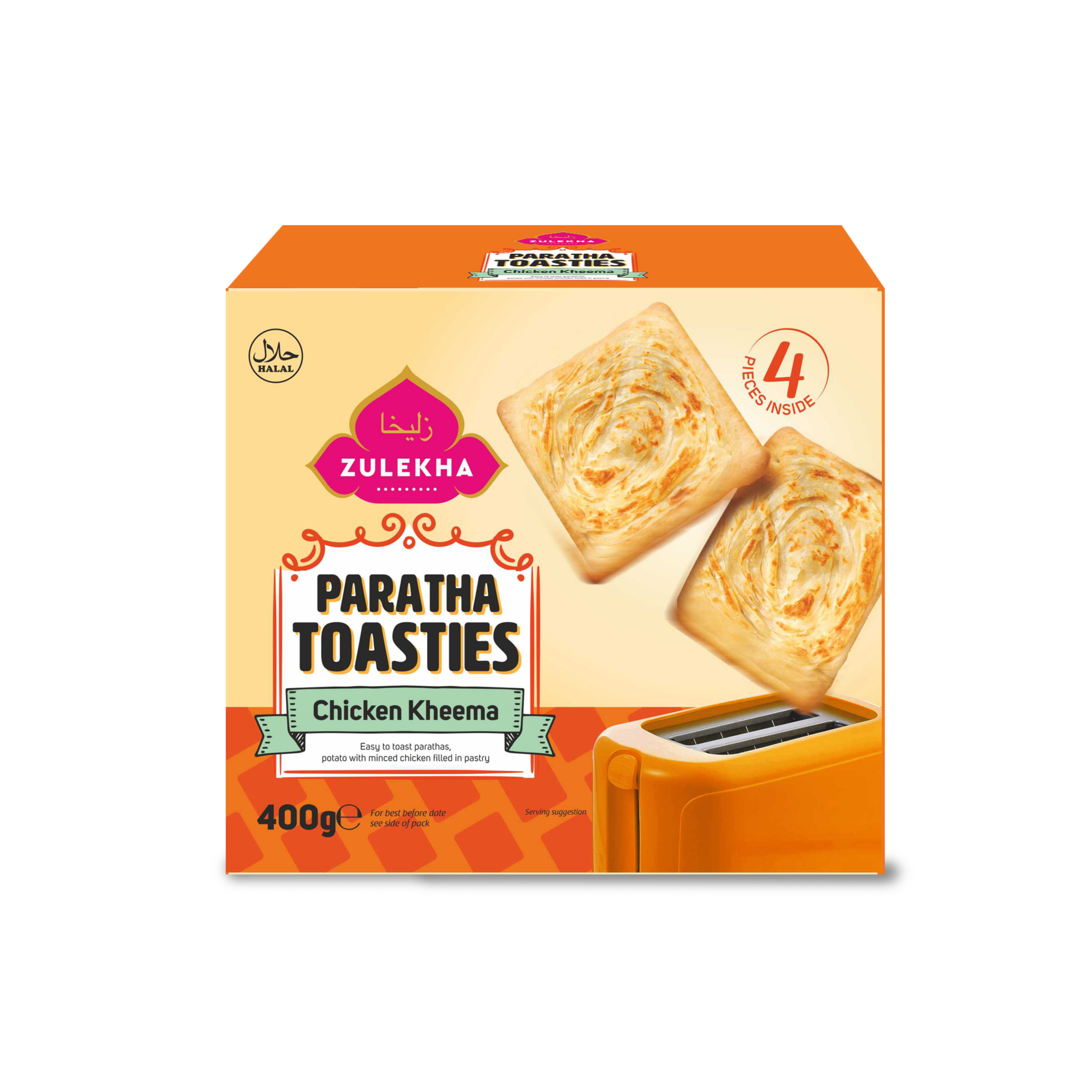 Chicken Paratha Toasties