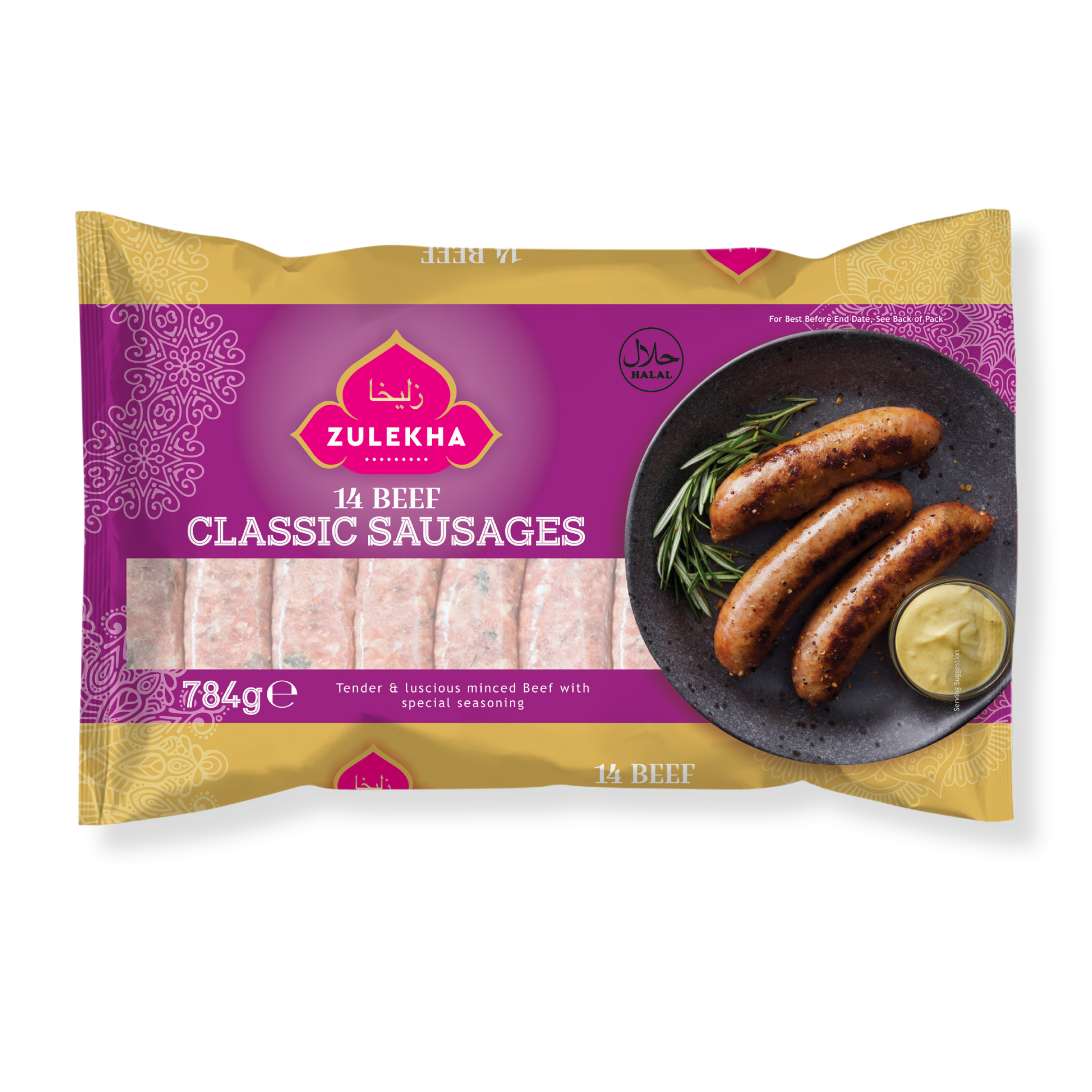 14 Beef Sausage Classic 784g